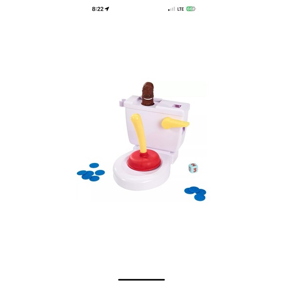 Flushin' Frenzy: Hilarious Family Game with‎ Toilet & Plunger for 2-4 Players - Picture 5 of 16